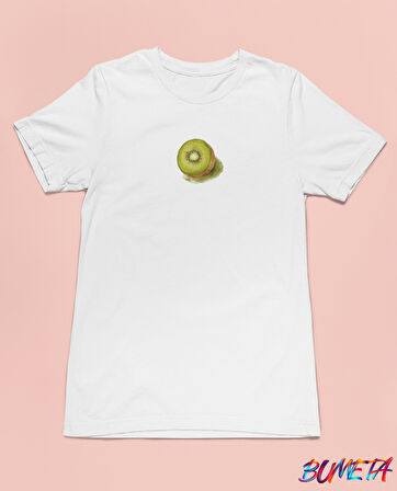 Bumeta Kivi Minimal Meyve Unisex Tişört T-Shirt