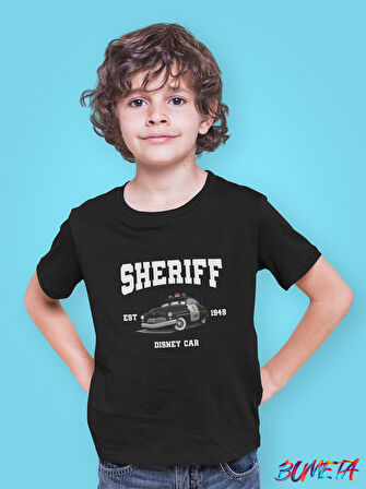 Bumeta Sheriff Arabalar Cars Şimşek McQeen Çocuk Tişört T-shirt