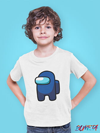 Bumeta Mini Imposter Mavi Mürettebat AMONG US Çocuk Tişört T-shirt