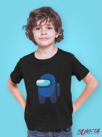 Bumeta Mini Imposter Mavi Mürettebat AMONG US Çocuk Tişört T-shirt