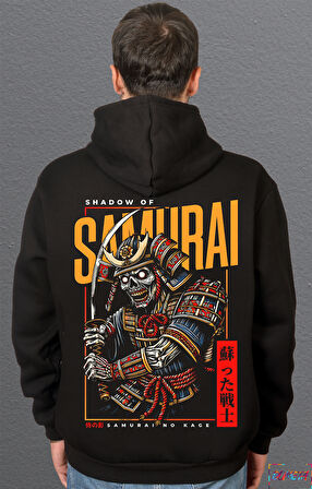 Bumeta Shadow of Samurai Samuray Sweatshirt Unisex Kapüşonlu Hoodie