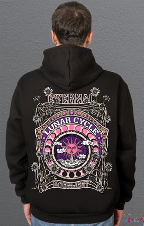 Bumeta Eternal Moonlight Lunar Cycle Sweatshirt Unisex Kapüşonlu Hoodie