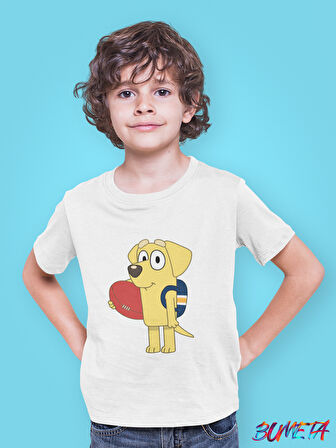 Bumeta Bluey Sevimli Köpek Kardeşler Lucky Çocuk Tişört T-shirt