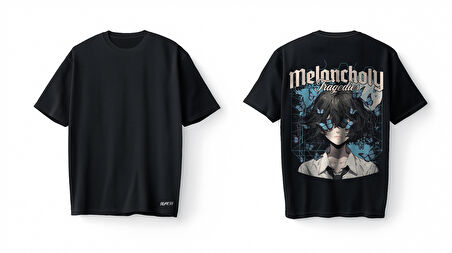 Bumeta Dark Academia Melancholy Tragedies Oversize Unisex Tişört T-Shirt