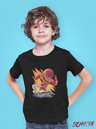 Bumeta The Flash Chibi Çizgi Film Dizi Çocuk Tişört T-shirt