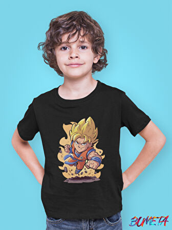 Bumeta Dragon Ball Z Goku Chibi Çizgi Film Dizi Çocuk Tişört T-shirt