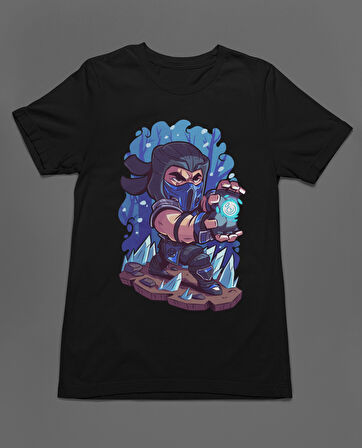 Bumeta Anime Subzero Game Ateri Chibi Çizgi Film Dizi Unisex Tişört T-Shirt