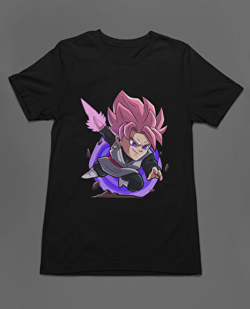Bumeta Dragon Ball Super Goku Black Chibi Çizgi Film Dizi Unisex Tişört T-Shirt