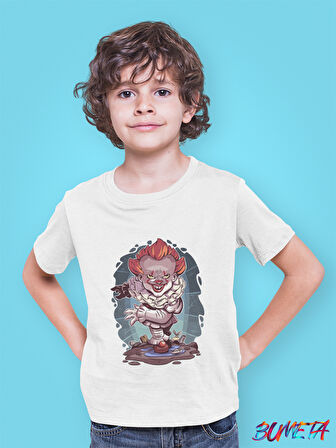 Bumeta IT Pennywise Chibi Çizgi Film Dizi Çocuk Tişört T-shirt