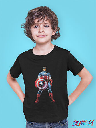 Bumeta Captain America Kaptan Amerika Marvel Çocuk Tişört T-shirt