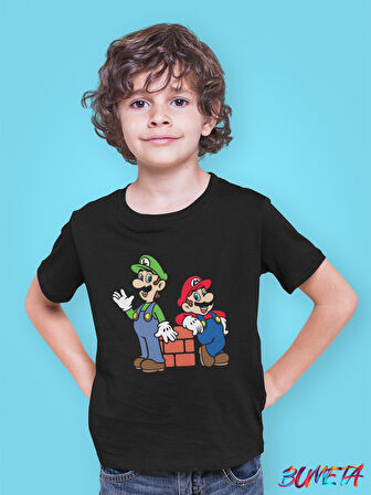 Bumeta Super Mario Lugi Ateri Game Çocuk Tişört T-shirt