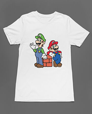 Bumeta Super Mario Lugi Ateri Game Unisex Tişört T-Shirt