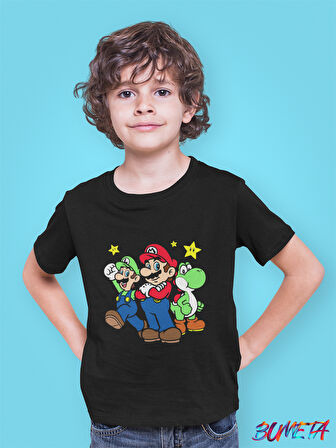 Bumeta Super Mario Game Lugi Yoshi Çocuk Tişört T-shirt