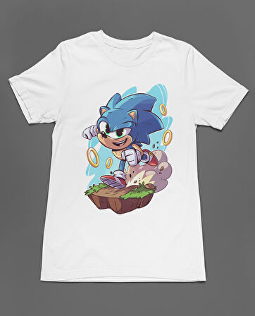Bumeta Sonic Chibi Game Unisex Tişört T-Shirt