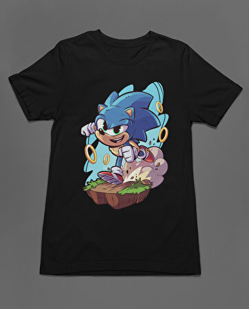 Bumeta Sonic Chibi Game Unisex Tişört T-Shirt