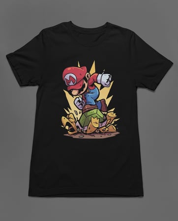 Bumeta Super Mario Game Ateri Winner Unisex Tişört T-Shirt