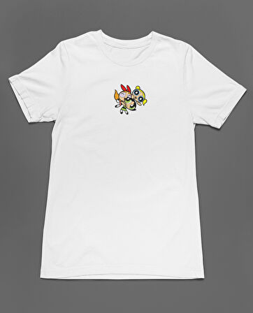 Bumeta Powerpuff Girls Buttercup Bubbles Blossom Unisex Tişört T-Shirt
