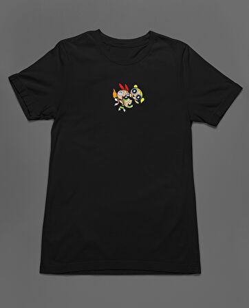 Bumeta Powerpuff Girls Buttercup Bubbles Blossom Unisex Tişört T-Shirt