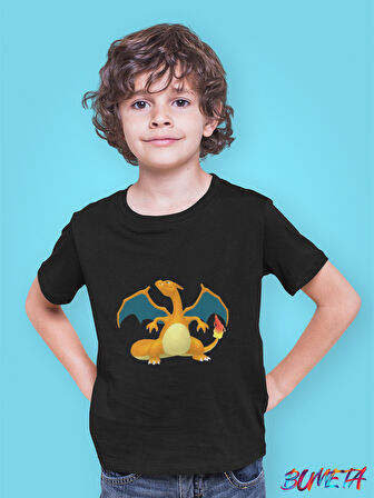 Bumeta Pokemon Pikachu Charizard Çocuk Tişört T-shirt