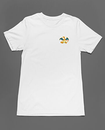 Bumeta Pokemon Pikachu Charizard Unisex Tişört T-Shirt