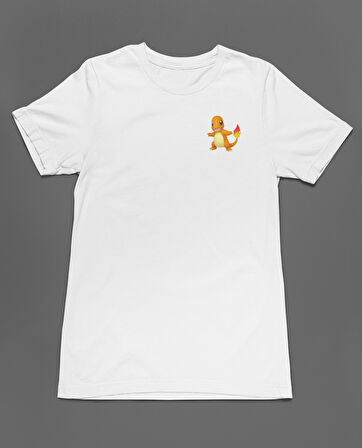 Bumeta Pokemon Pikachu Charmander Unisex Tişört T-Shirt