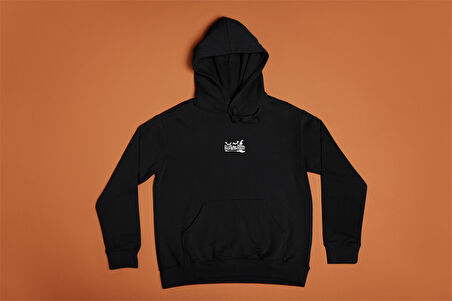 Bumeta Halloween Yarasa Balkabağı Cadı Şapkası ve Süpürge Sweetshirt Unisex Kapüşonlu Hoodie