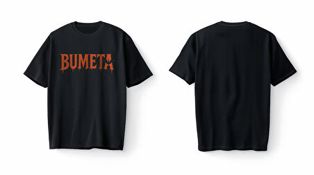 Bumeta Halloween Bumeta Logo Oversize Unisex Tişört T-Shirt