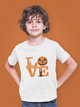 Bumeta Halloween Love Cadılar Bayramı Çocuk Tişört T-shirt