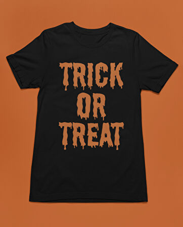 Bumeta Trick Or Treat Turuncu Unisex Tişört T-Shirt