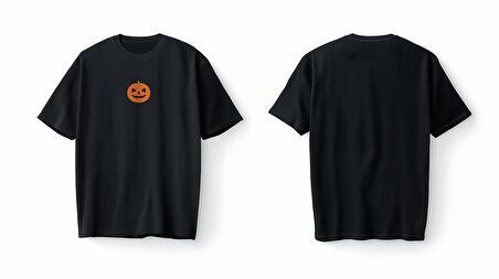 Bumeta Halloween Pumpkin Face Bal Kabağı Oversize Unisex Tişört T-Shirt