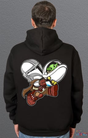 Bumeta Baby Yoda Uzay Yıldız Savaşları Sweetshirt Unisex Kapüşonlu Hoodie