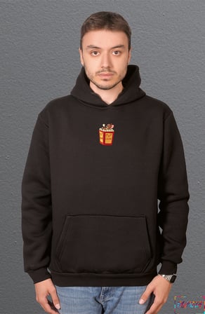 Bumeta Tom And Jerry Pop Corn Kedi Çizgi Film Sweatshirt Unisex Kapüşonlu Hoodie