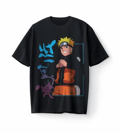 Bumeta Naruto Kakashi Anime Japanese Japan Ninja Stil Korea Dizi Oversize Unisex Tişört T-Shirt