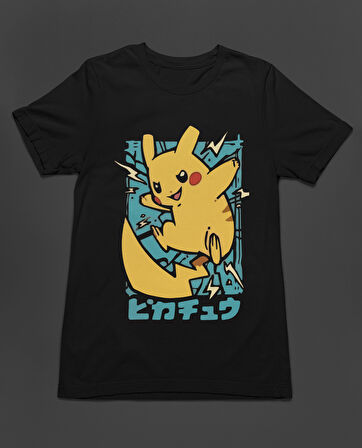 Bumeta Pikacgu Pokemon Şimşek Anime Japanese Tişört T-Shirt
