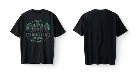 Bumeta Have a Very Merry Christmas Green Oversize Unisex Tişört T-Shirt