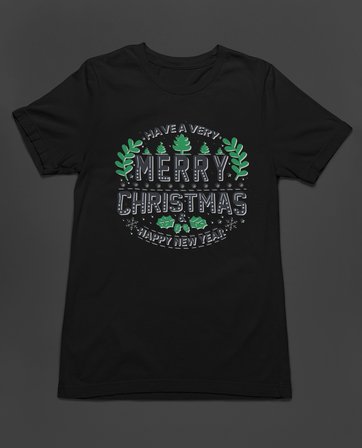 Bumeta Have a Very Merry Christmas Green Unisex Tişört T-Shirt