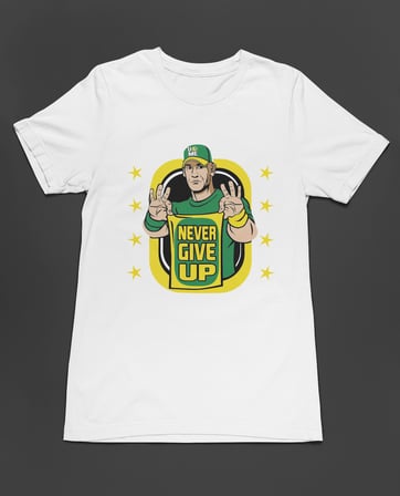 Bumeta John Cena Never Give Up American Güreşi Unisex Tişört T-Shirt