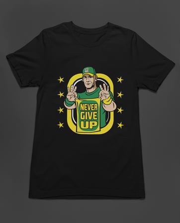Bumeta John Cena Never Give Up American Güreşi Unisex Tişört T-Shirt