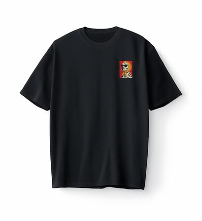 Bumeta Siyah Dalmaçyalı Köpek Dog Graphic Streetwear Baskılı Oversize Unisex Tişört T-Shirt