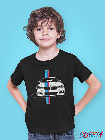Bumeta 3'lü Paket Bmw M Sport Car Logo Araba Çocuk Tişört T-shirt
