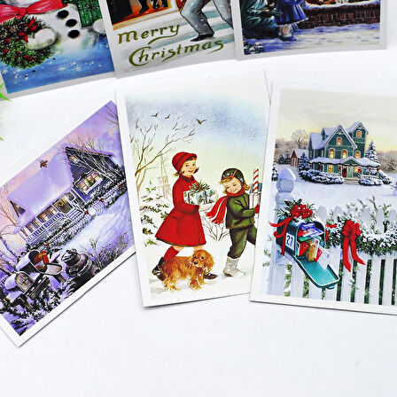 Kartpostal, yılbaşı, postacı  10 set (60 adet)