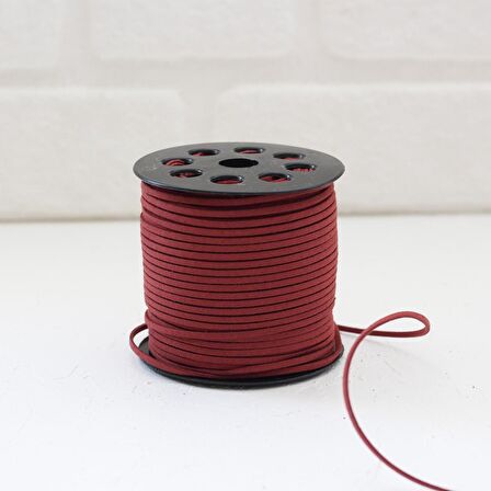 Bordo süet ip, 3 mm  5 metre