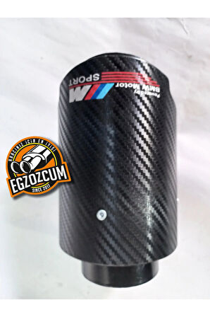 90 mm. Msport logolu tekli  siyah Akrapovic egzoz ucu