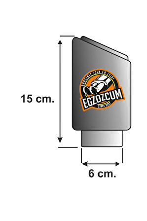 90 mm. Msport logolu tekli  siyah Akrapovic egzoz ucu