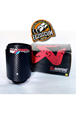 90 mm. Msport logolu tekli  siyah Akrapovic egzoz ucu