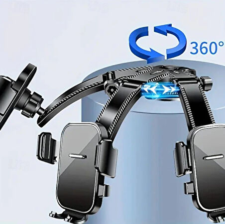 Torpido Üstü Vakumlu Araç Telefon Tutucu 360° Ayarlanabilir Uzun Kollu