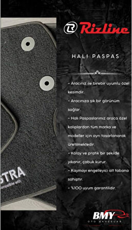 Rizline Skoda Kodiaq 2016 Sonrası Siyah Oto Halı Paspas Bmy