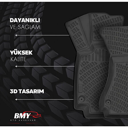 Hyundai Accent Admire 2000-2005 3D Araca Özel Havuzlu Paspas Bmy