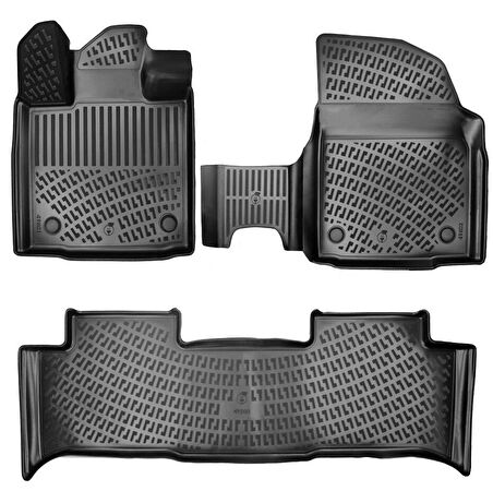 Rizline Togg T10F 2025 Sonrası 3D Havuzlu Paspas Siyah