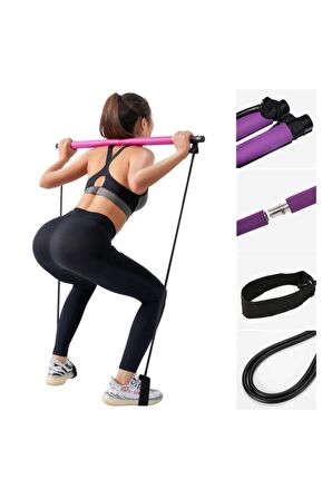 Squat Pilates Studio Evde Spor Egzersiz Çubuğu Squat Pilates Barı Plates